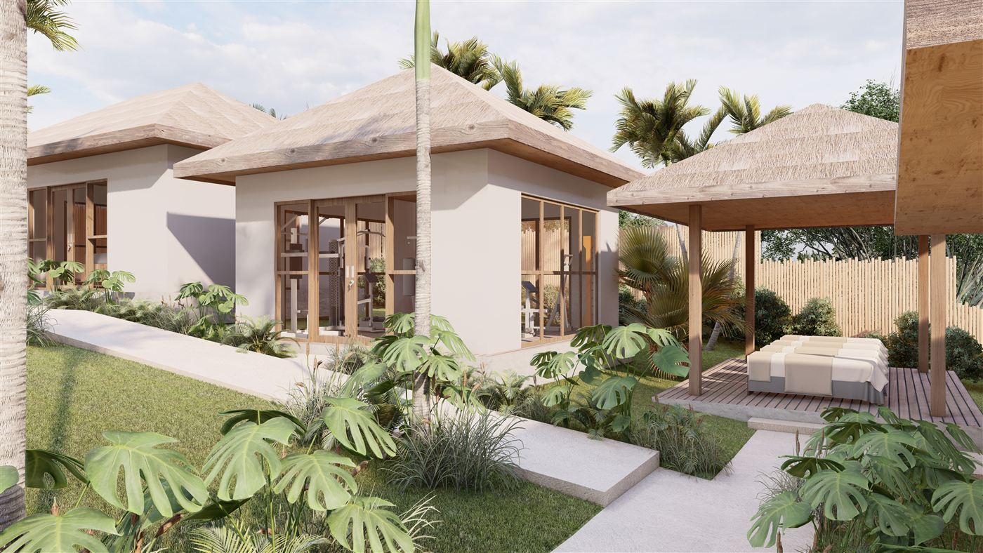 Bungalows dans les jardins