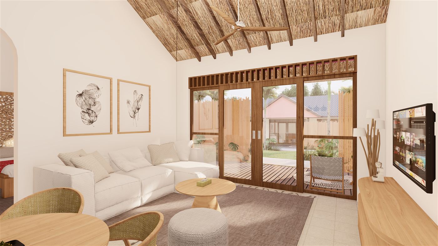 Salon ouvert sur le jardin