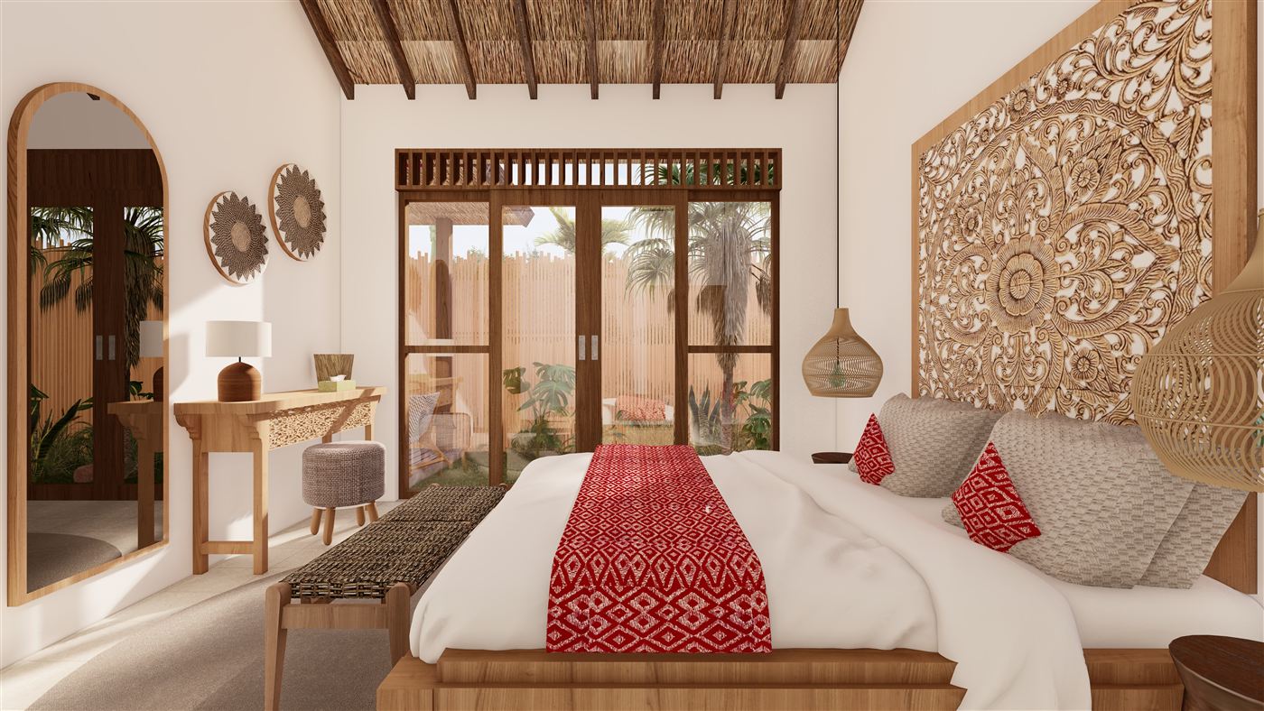 Chambre d'un bungalow